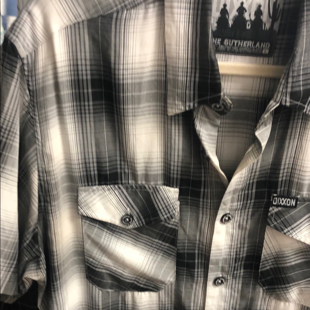 DIXXON “The Sutherland” Black and Gray Casual Button Down Shirt - Picture 4 of 8